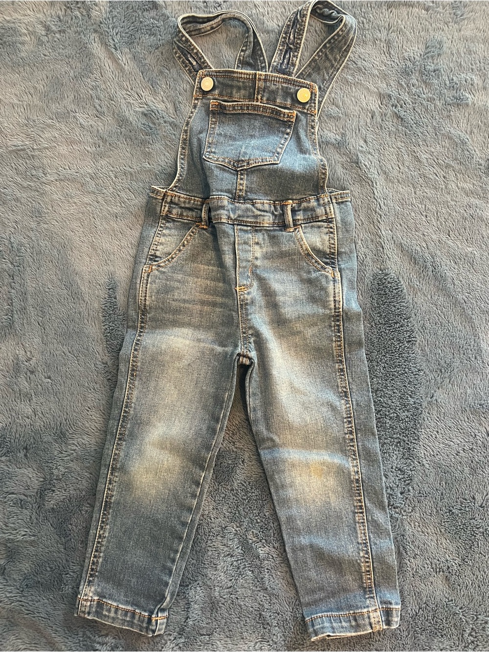 Old Navy Kids Faded Blue Denim Overalls